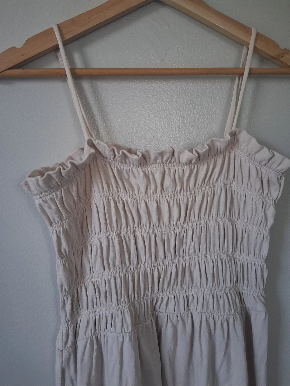 H&M Cream Smock Dress Cotton - Picture 2 of 6